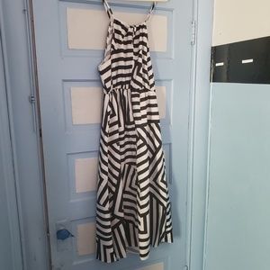 black and white dress